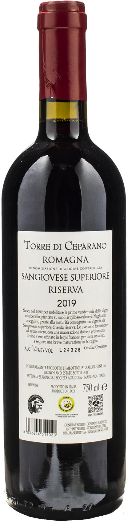 Fattoria Zerbina Torre di Ceparano Sangiovese Superiore Riserva 2019 - immagine 2