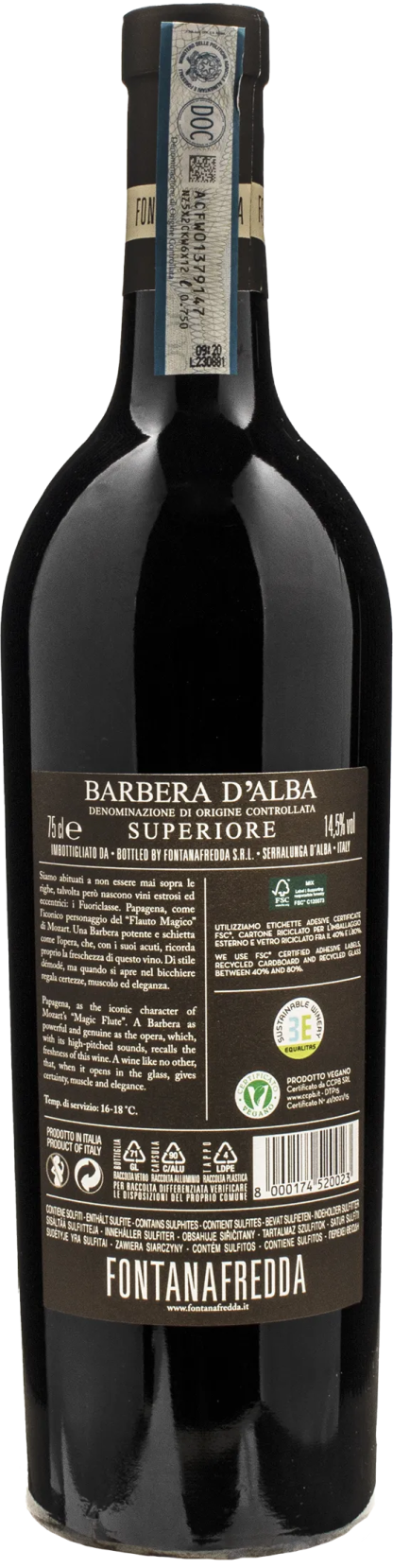 Fontanafredda Barbera d'Alba Superiore Papagena 2021 - immagine 2