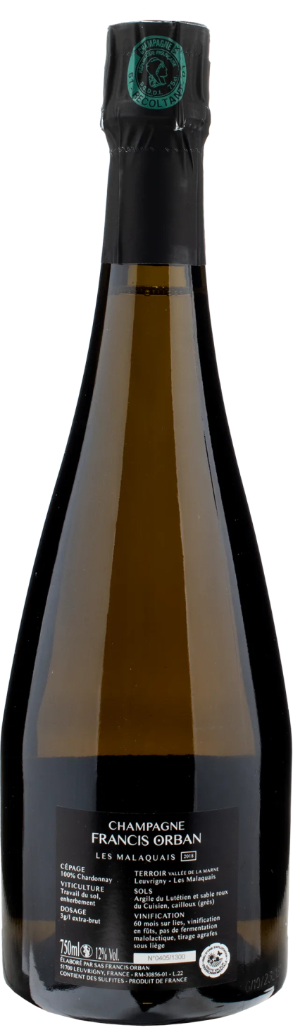 Francis Orban Champagne Les Malaquais Extra Brut 2018 - immagine 2