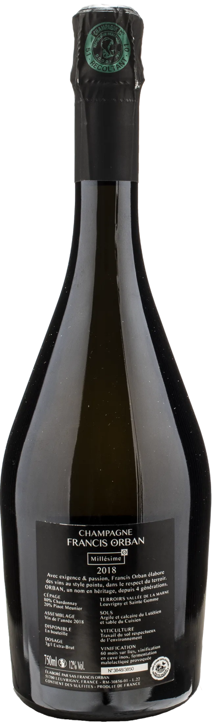 Francis Orban Champagne Millesime Extra Brut 2018 - immagine 2