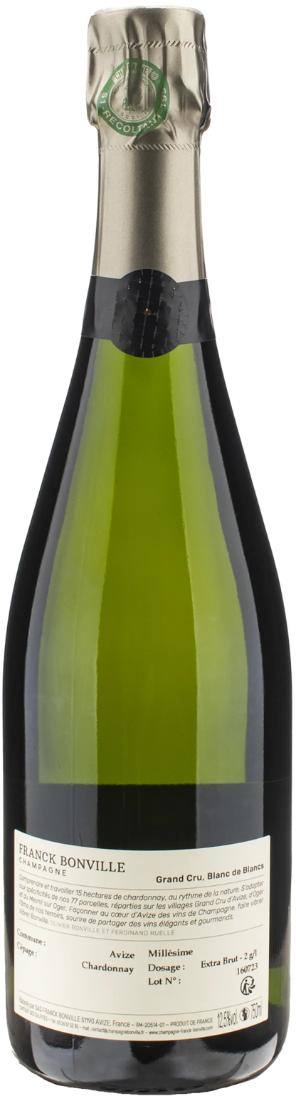 Franck Bonville Champagne Grand Cru Blanc de Blancs Extra Brut Millésime 2016 - immagine 2