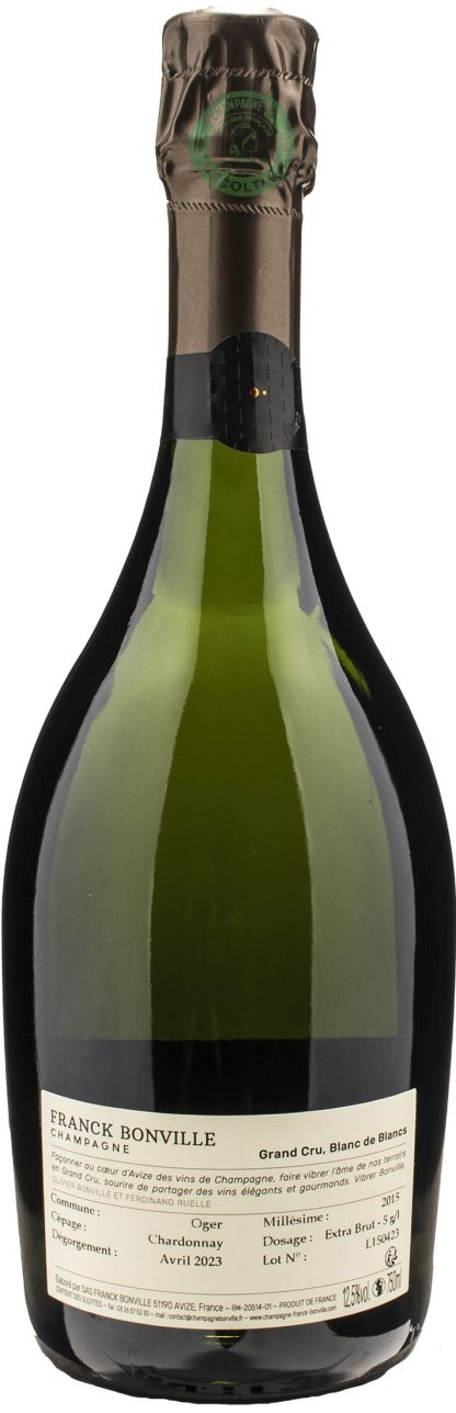 Franck Bonville Champagne Grand Cru Blanc de Blancs Les Belles Voyes Extra Brut 2015 - immagine 2