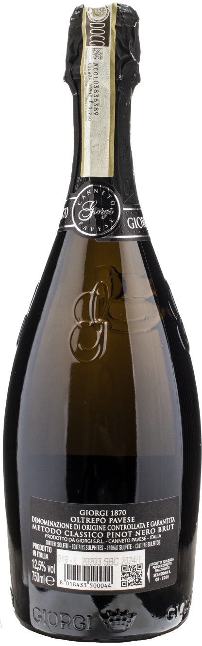 Giorgi Oltrepò Pavese Gran Cuvée Storica 1870 Metodo Classico Pinot Nero Brut 2019 - immagine 2