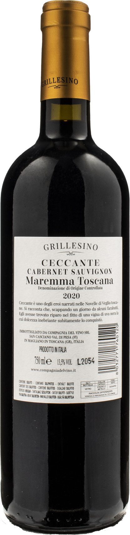 Grillesino Maremma Toscana Ceccante Cabernet Sauvignon 2020 - immagine 2