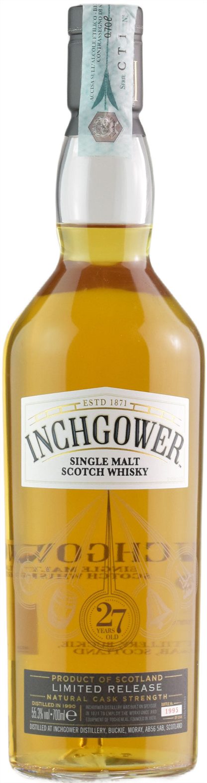 Inchgower Single Malt Scotch Whisky Limited Release Natural Cask Strenght 27 Aged Years