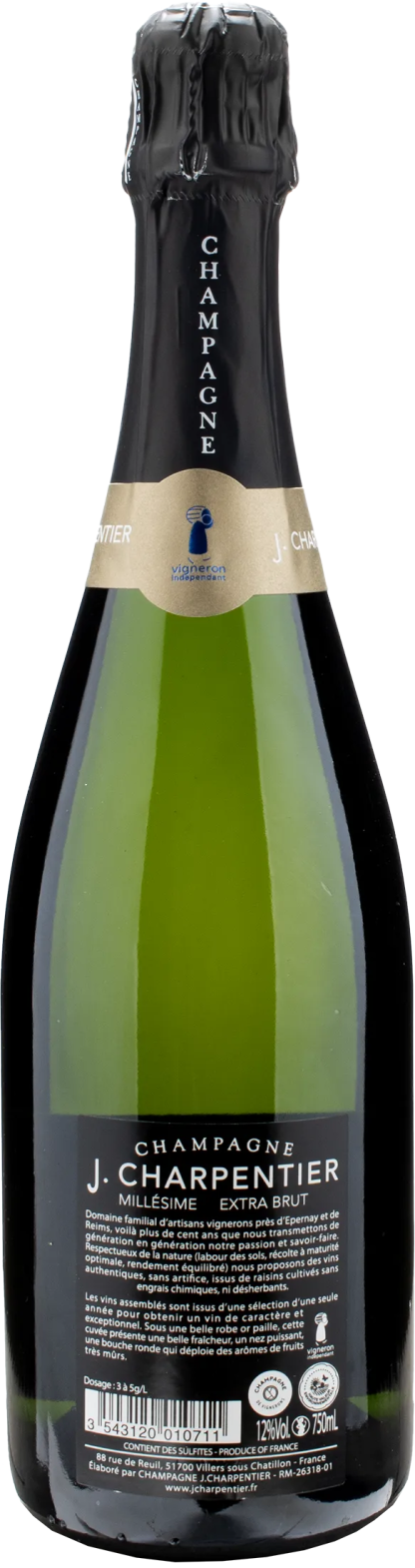 J. Charpentier Champagne Extra Brut Millesimé 2018 - immagine 2