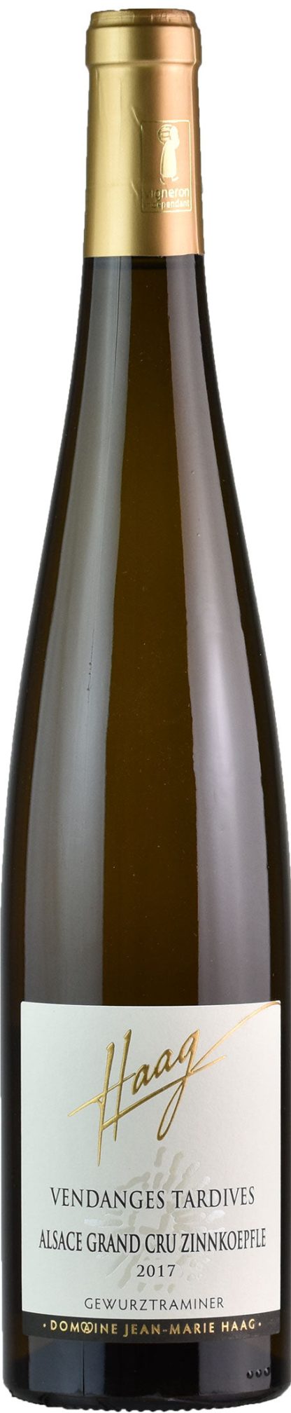 Jean-Marie Haag Alsace Grand Cru Gewurztraminer Zinnkoepflé Vendanges Tardives 2017