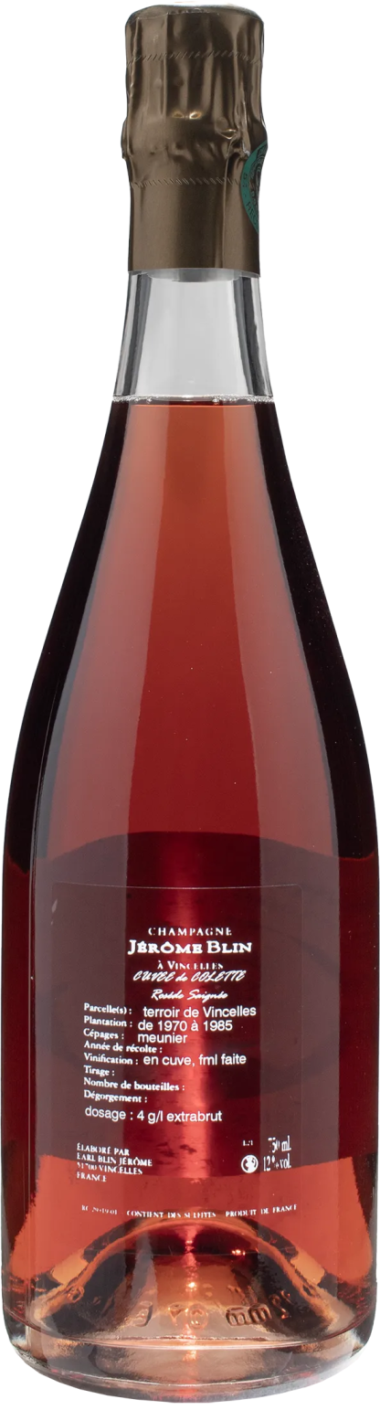 Jerome Blin Champagne Rosé de Saignée Cuvée de Colette Extra Brut - immagine 2