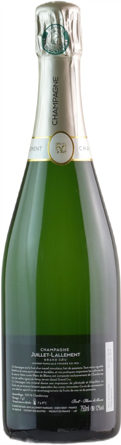 Juillet-Lallement Champagne Blanc de Blancs Grand Cru Brut - immagine 2