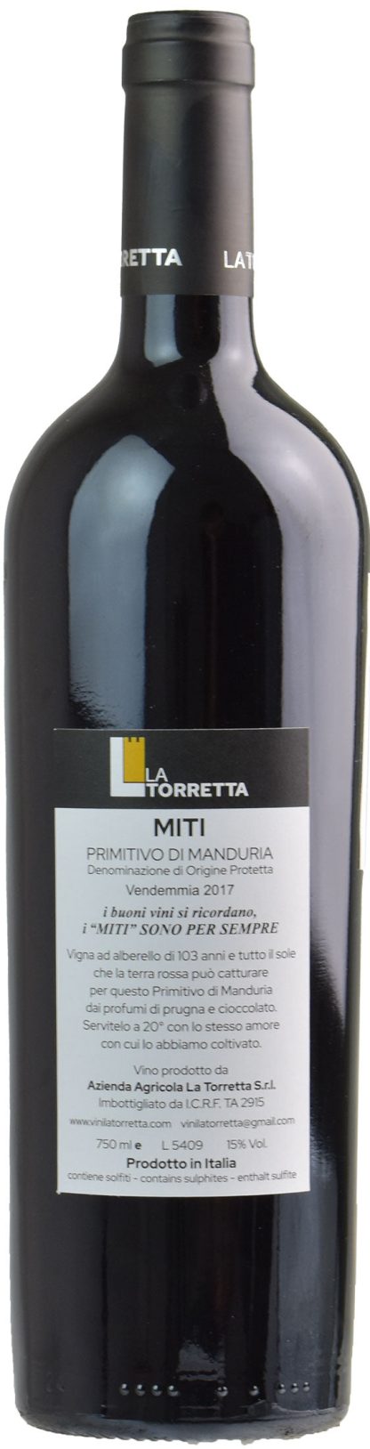 La Torretta Primitivo di Manduria Miti 2017 - immagine 2