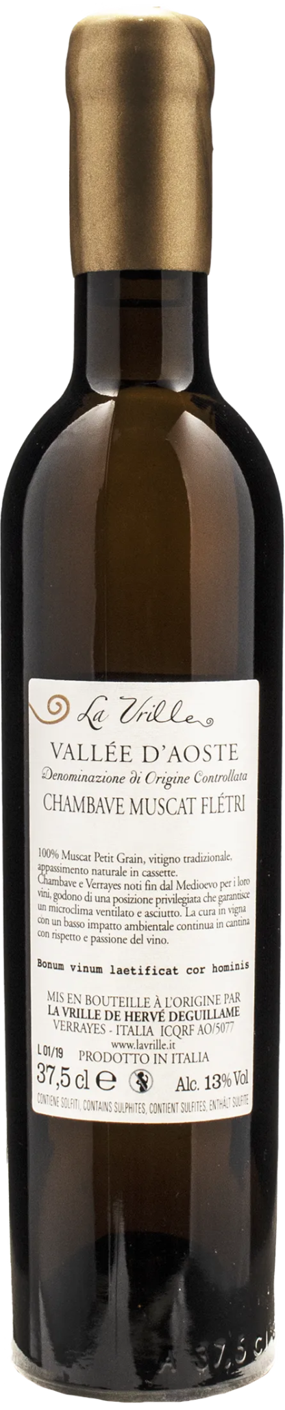 La Vrille Val d’Aosta Chambave Muscat Fletri 0.375L 2019 - immagine 2