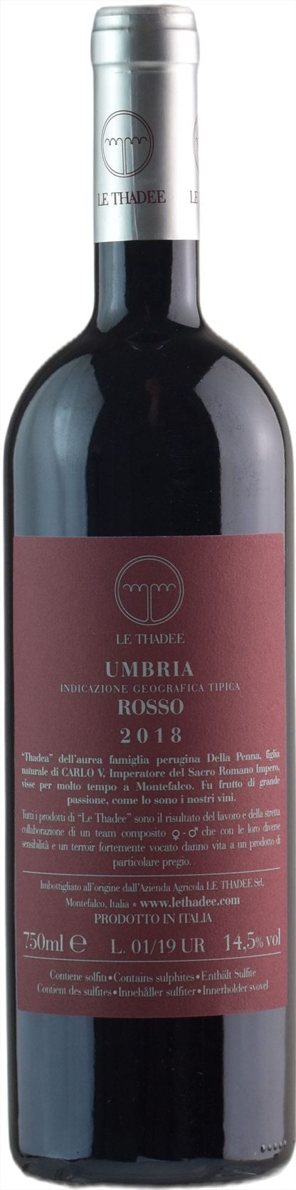 Le Thadee Umbria Rosso Costasecca 2018 - immagine 2