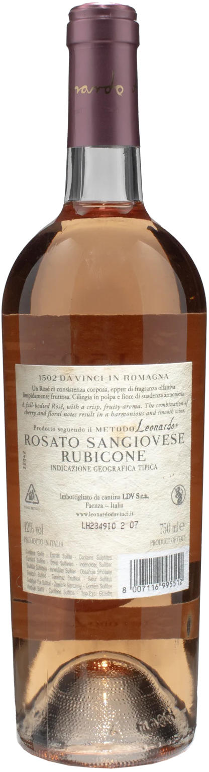 Leonardo da Vinci 1502 Sangiovese Portocanale Cesenatico Rosato 2022 - immagine 2