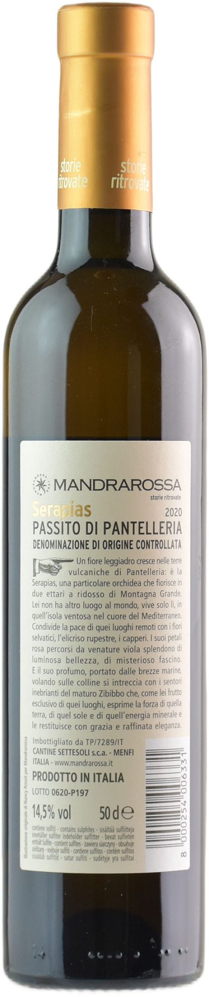 Mandrarossa Passito di Pantelleria Serapias 0,5L 2020 - immagine 2