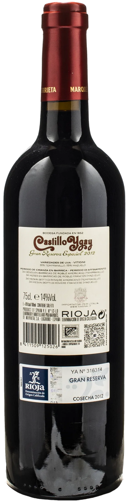 Marques de Murrieta Castillo Ygay Gran Reserva Especial Cosecha 2012 - immagine 2