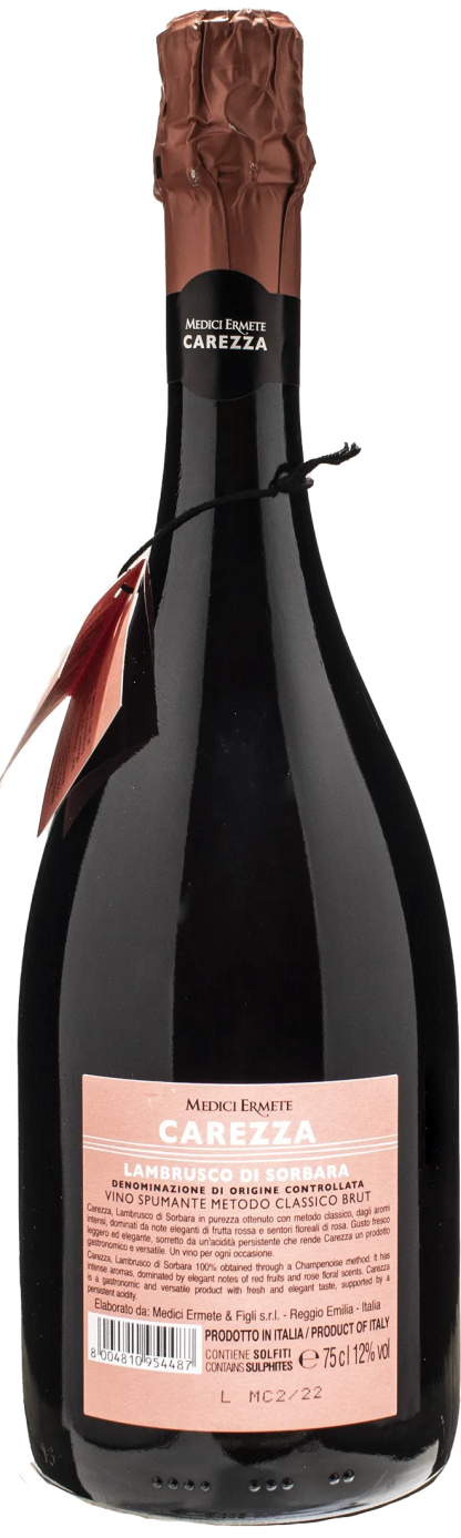 Medici Ermete Lambrusco Sorbara Spumante Carezza Metodo Classico Brut - immagine 2