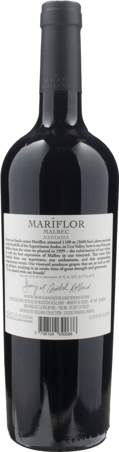 Michel Rolland Mariflor Malbec 2019 - immagine 2