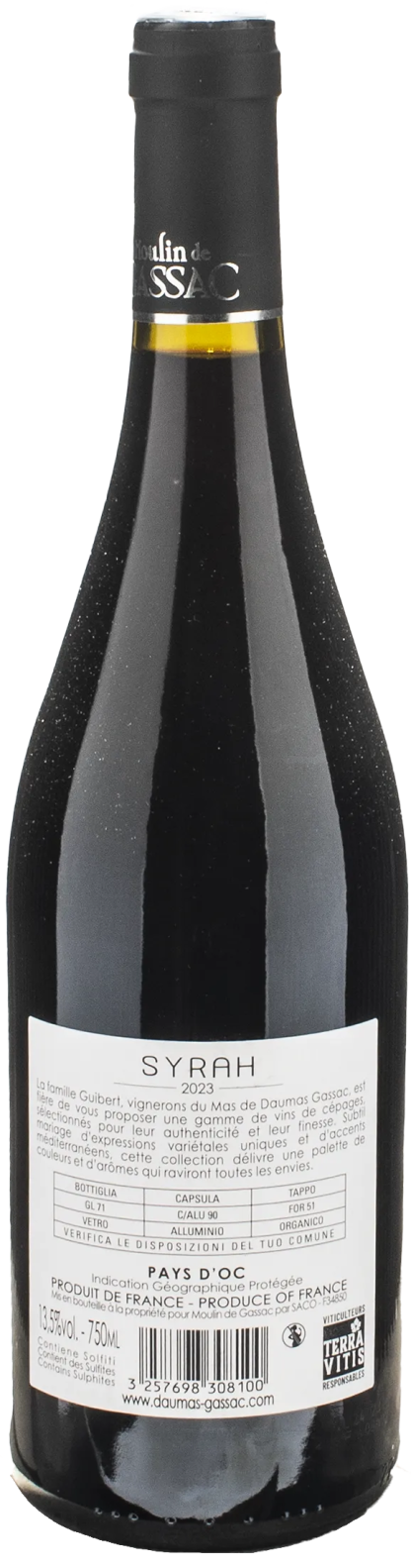 Moulin de Gassac Syrah Pays D'OC 2023 - immagine 2