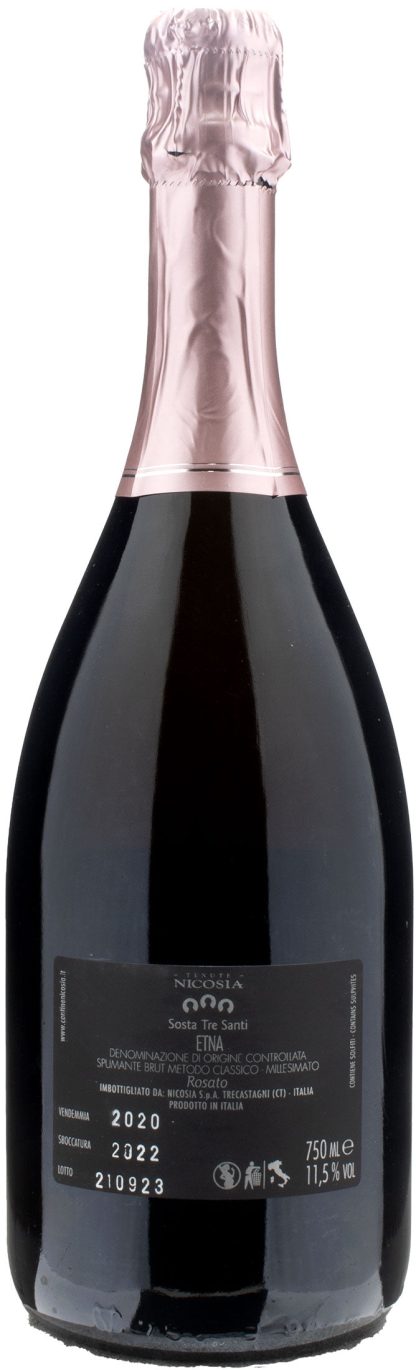 Nicosia Sosta Tre Santi Etna Rosato Metodo Classico Brut 2020 - immagine 2