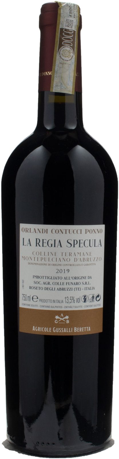 Orlandi Contucci Ponno Montepulciano d'Abruzzo Colline Teramane Podere La Regia Specula 2019 - immagine 2