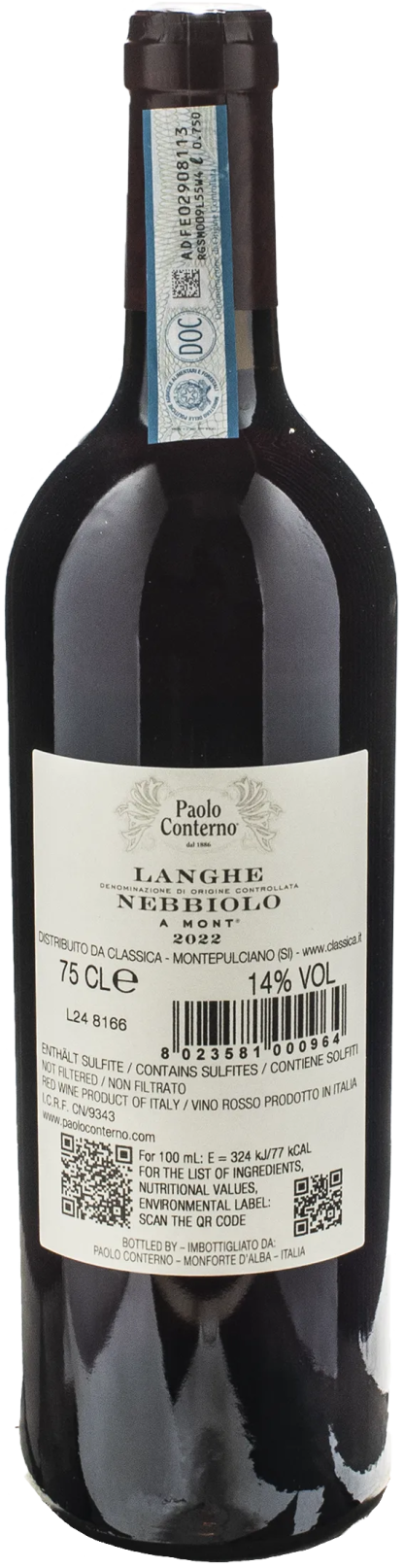 Paolo Conterno Langhe Nebbiolo A Mont 2022 - immagine 2