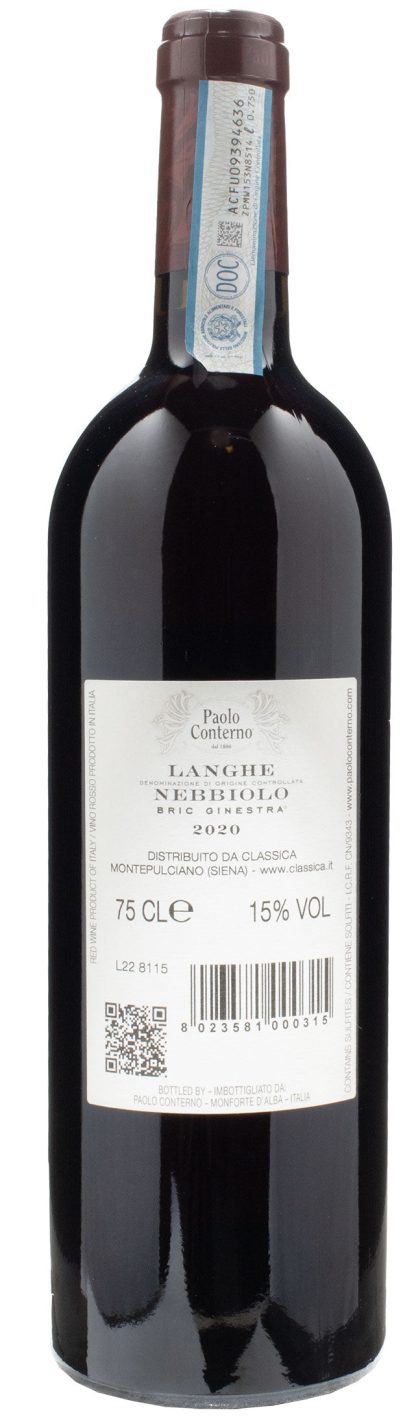 Paolo Conterno Langhe Nebbiolo Bric Ginestra 2020 - immagine 2