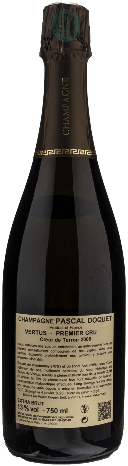 Pascal Doquet Champagne 1er Cru Vertus Coeur de Terroir Extra Brut 2009 - immagine 2