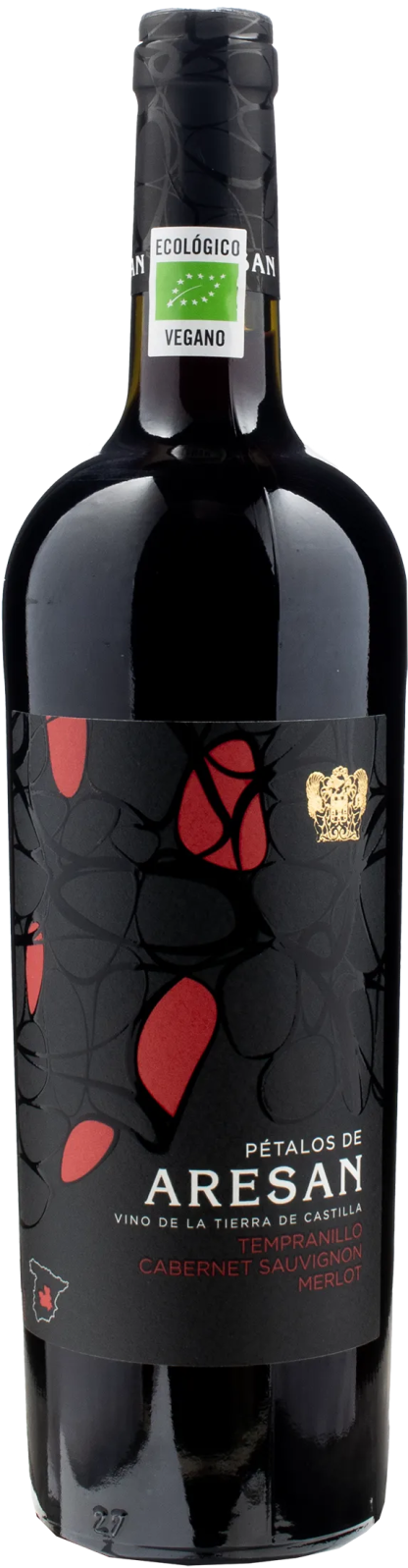 Pètalos De Aresan Tempranillo Cabernet Sauvignon Merlot Tierra de Castilla Vegan 2021