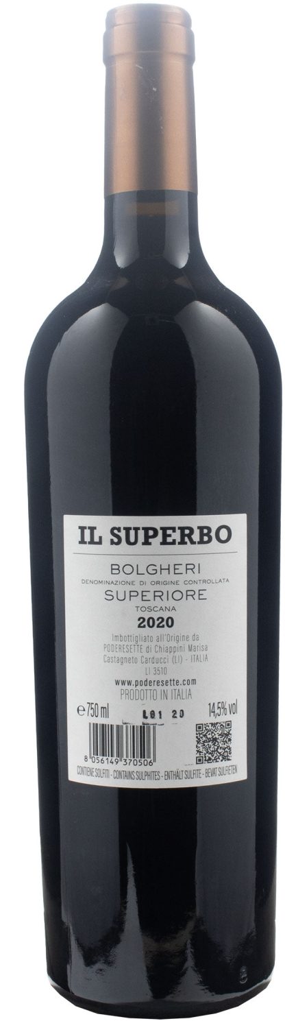 Podere Sette Bolgheri Superiore Superbo 2020 - immagine 2