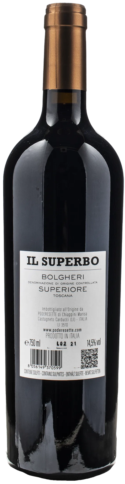 Podere Sette Bolgheri Superiore Superbo 2021 - immagine 2