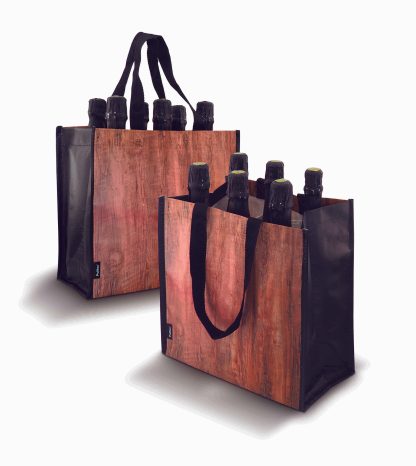 Pulltex 6 Bottle wood wine bag