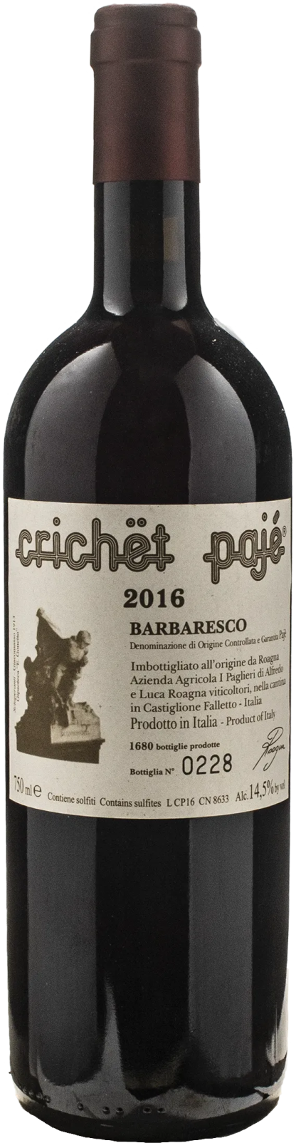 Roagna Barbaresco Crichet Paje 2016