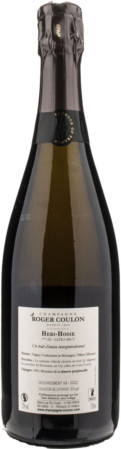 Roger Coulon Champagne 1er Cru Heri Hodie Extra Brut - immagine 2