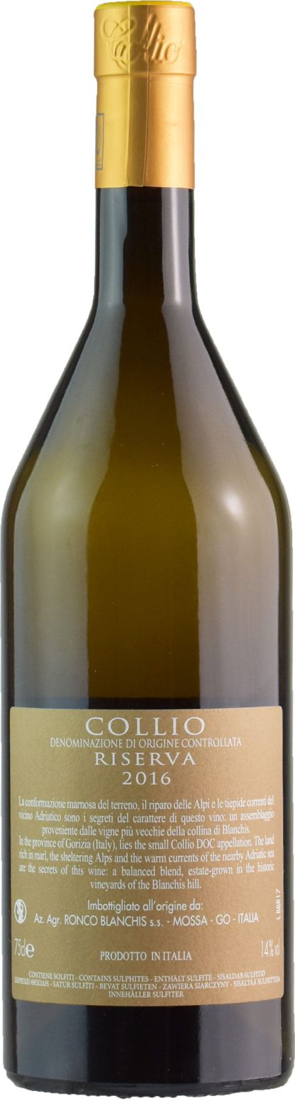 Ronco Blanchis Collio Bianco Riserva 2016 - immagine 2