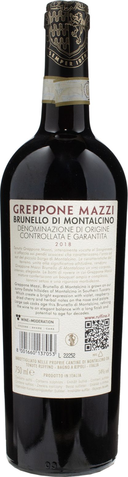 Ruffino Brunello di Montalcino Greppone Mazzi 2018 - immagine 2