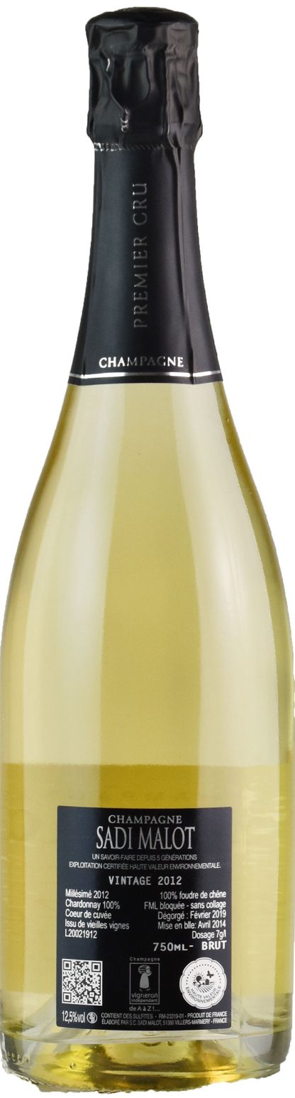 Sadi Malot Champagne Blanc de Blancs Premier Cru Millesimé Brut 2012 - immagine 2