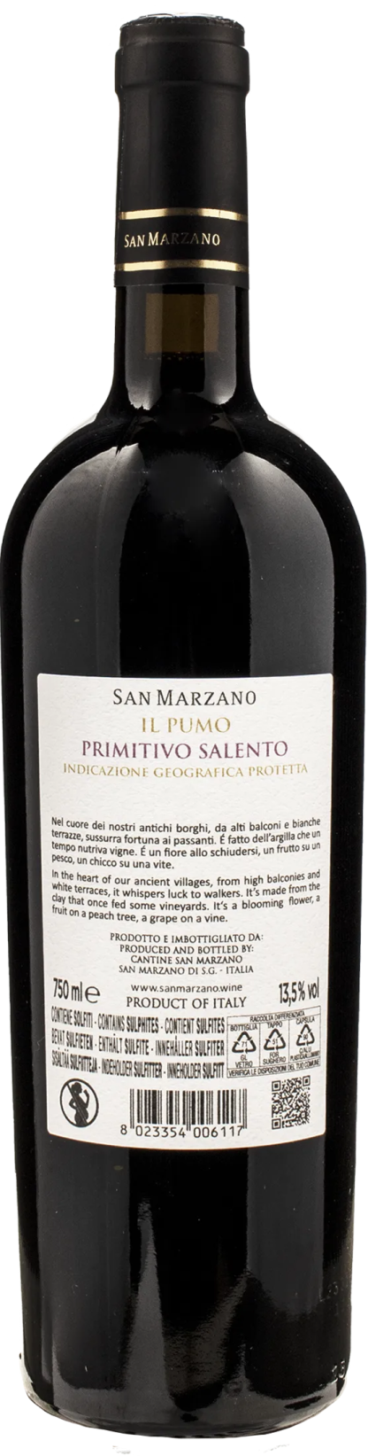 San Marzano Il Pumo Primitivo Salento IGP 2022 - immagine 2