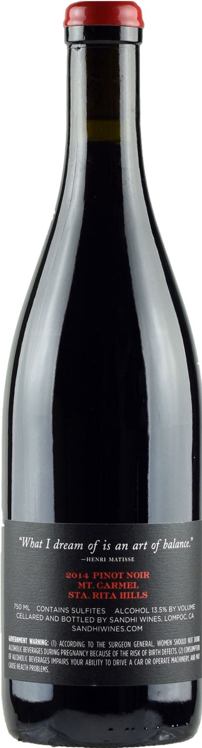 Sandhi Wines Mt Carmel Pinot Noir 2014 - immagine 2