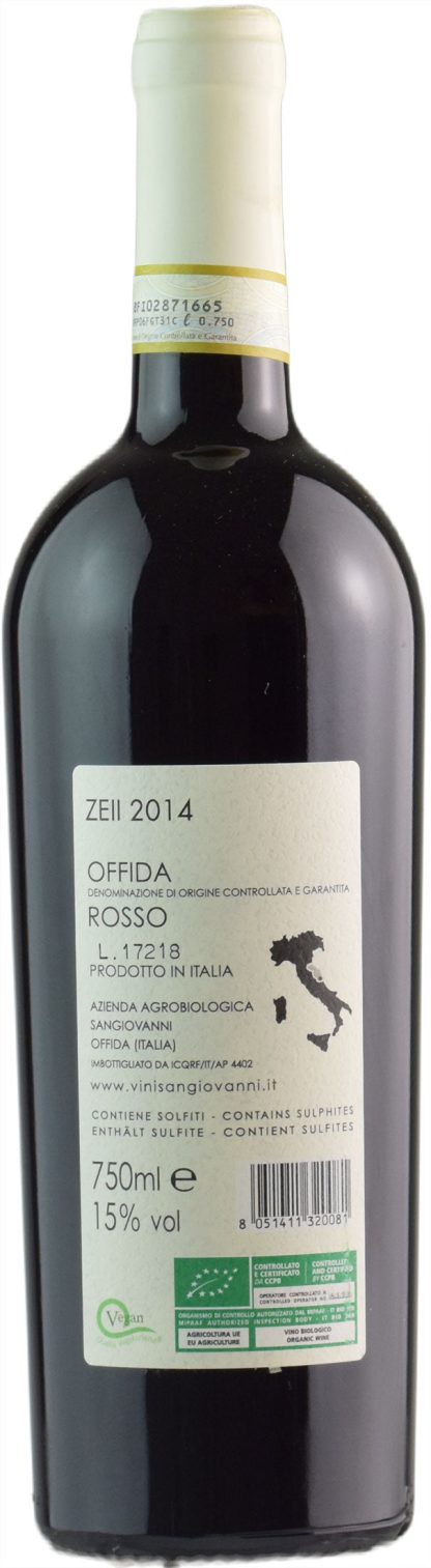 Sangiovanni Offida Rosso Zeii Bio Vegan 2014 - immagine 2