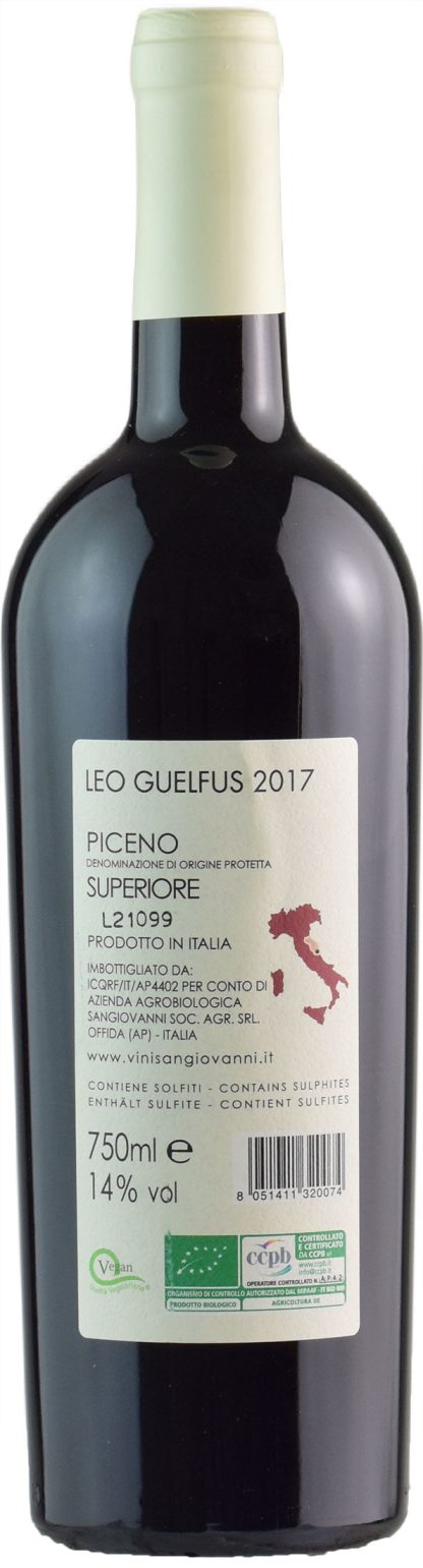 Sangiovanni Rosso Piceno Superiore Leo Guelfus Bio Vegan 2017 - immagine 2