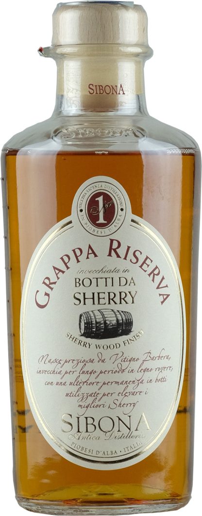 Sibona Grappa Reserve Sherry Wood Finish 0.5L