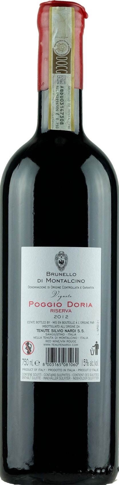 Silvio Nardi Brunello di Montalcino Riserva Poggio Doria 2012 - immagine 2