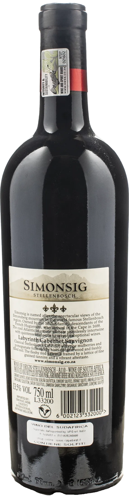 Simonsig Labyrinth Cabernet Sauvignon 2019 - immagine 2