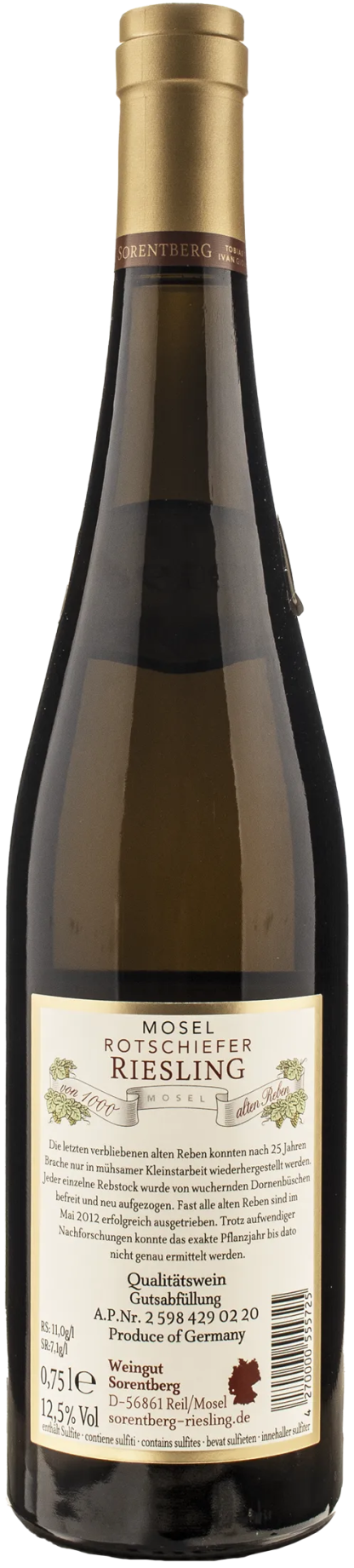 Sorentberg Riesling 1000 Alte Reben Mosel 2019 - immagine 2