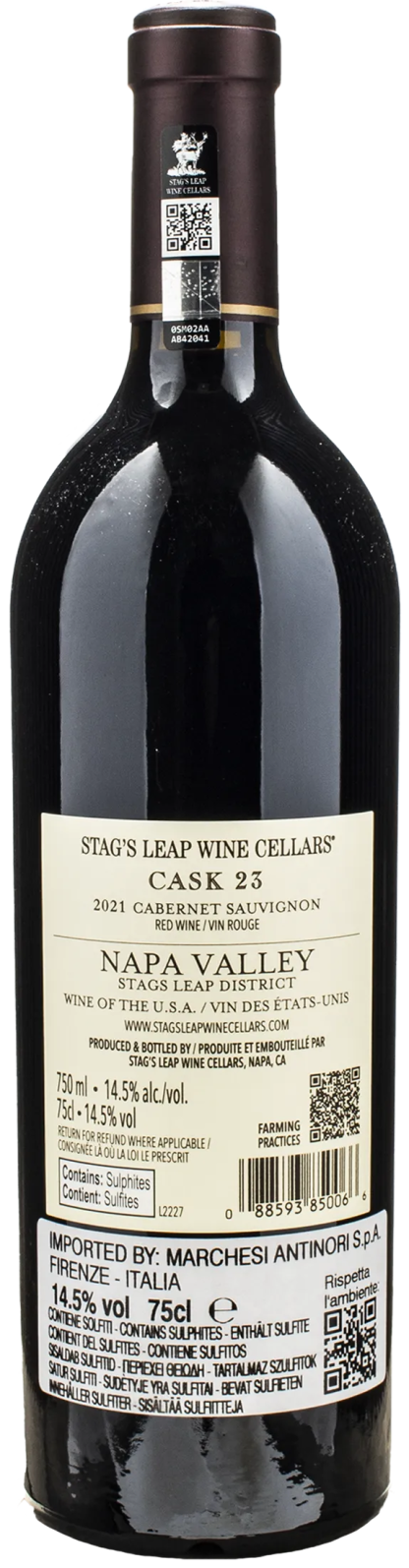 Stag's Leap Cask 23 Cabernet Sauvignon 2021 - immagine 2