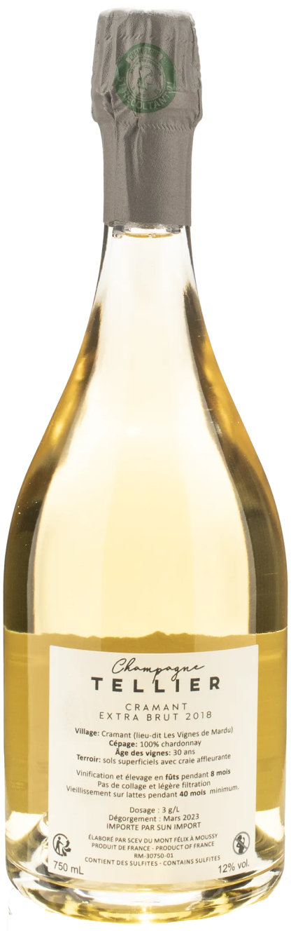 Tellier Champagne Grand Cru Blanc de Blancs Vignes de Cramant Extra Brut 2018 - immagine 2