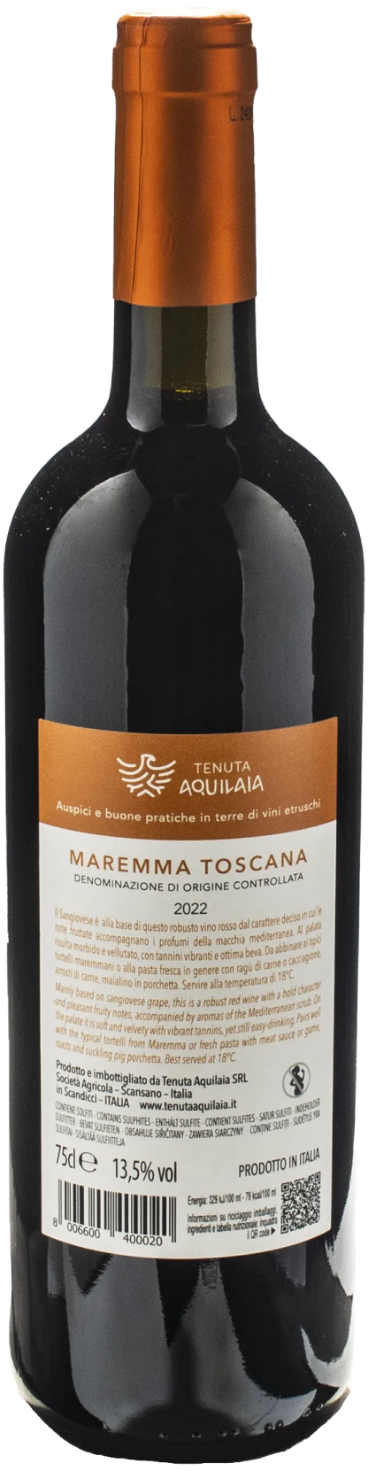 Tenuta Aquilaia Maremma Toscana Rosso 2022 - immagine 2