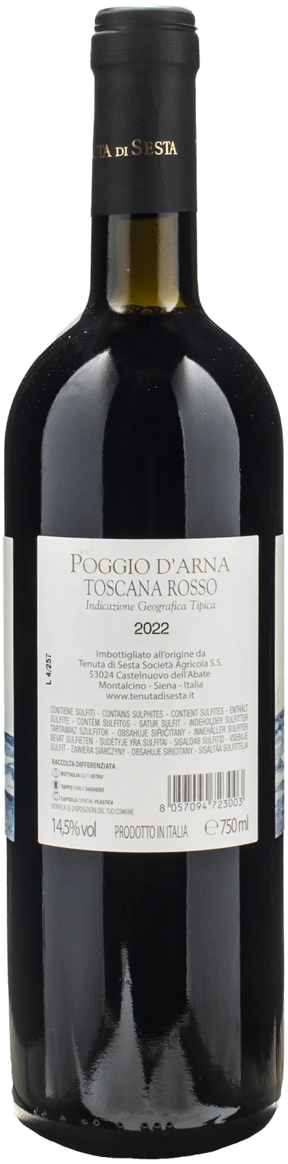 Tenuta di Sesta Poggio d'Arna Toscana Rosso 2022 - immagine 2