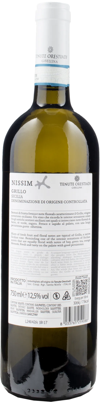 Tenuta Orestiadi Gibellina Nissim Grillo 2023 - immagine 2