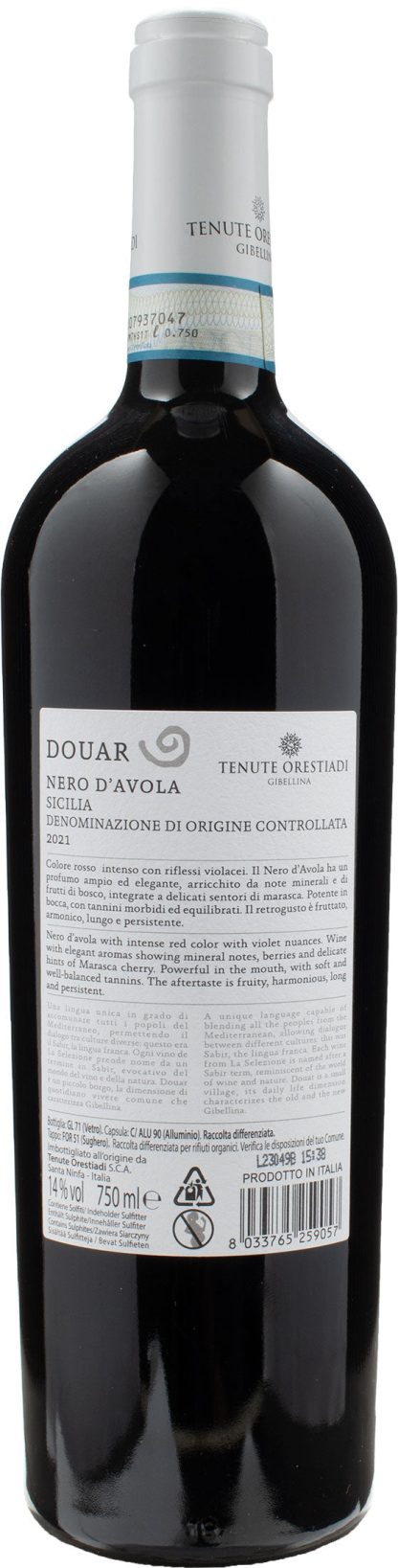 Tenute Orestiadi Gibellina Nero d'Avola Douar 2021 - immagine 2